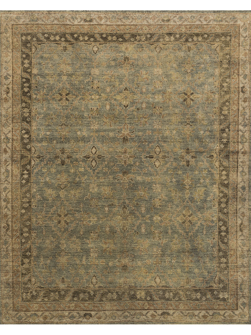 Heirloom HQ04 Aqua/Terracotta 6' x 9' Rug