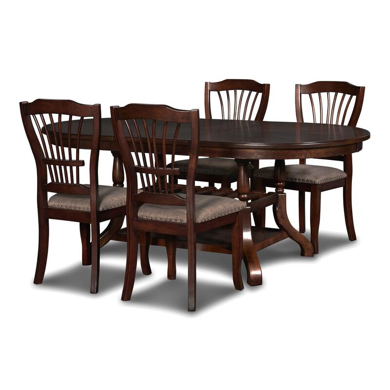New Classic Furniture Furniture Bixby Contemporary Solid Wood Dining Table in Espresso