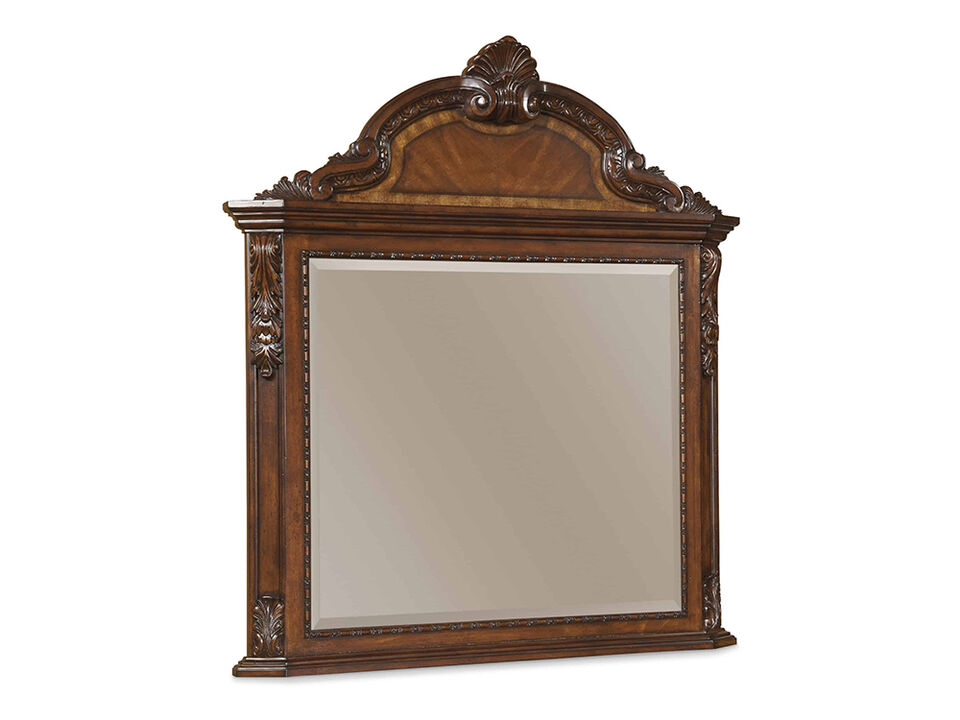 Old World Crowned Landscape Mirror