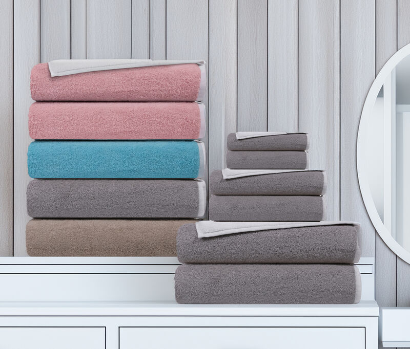 Double Face 2 pcs Turkish Bath Towels Set