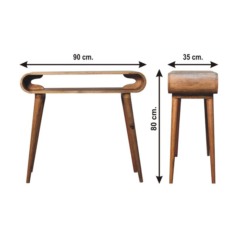 Amaya Chestnut Nordic Style solid wood  Console Table