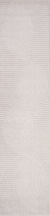 Hallie High-Low Minimalist Curve Geometric Indoor/Outdoor Area Rug