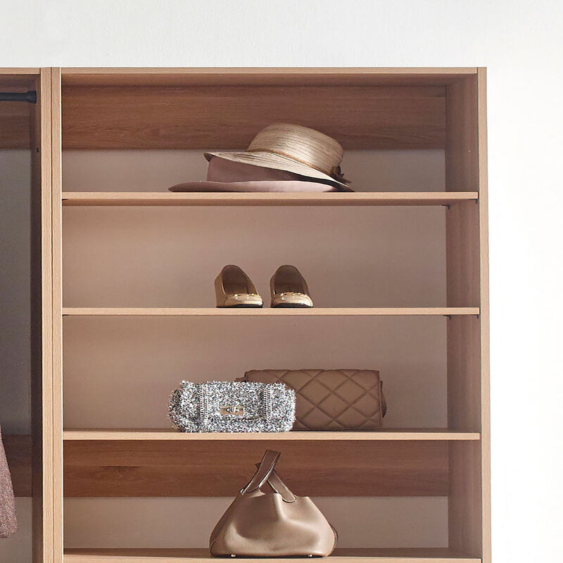 Prosper Oak Freestanding Walk in Wood Closet System