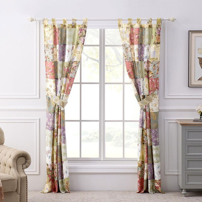 Greenland Home Fashion Blooming Prairie Window Panel Pair - Multi 42x84"