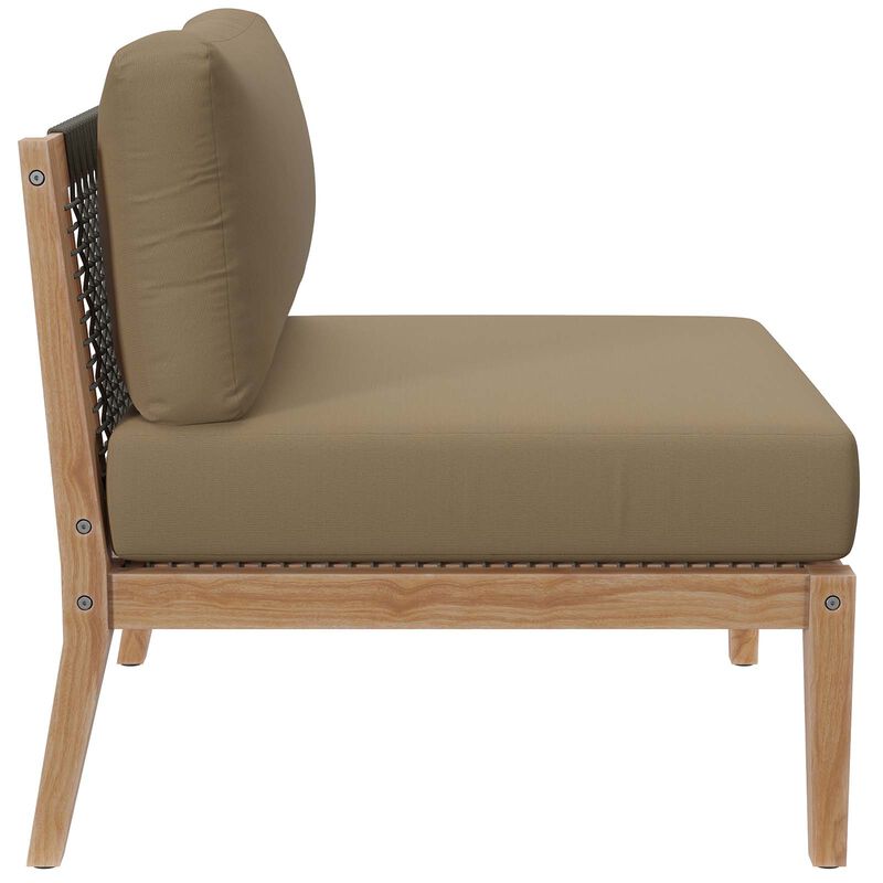 Modway - Clearwater Outdoor Patio Teak Wood Sofa