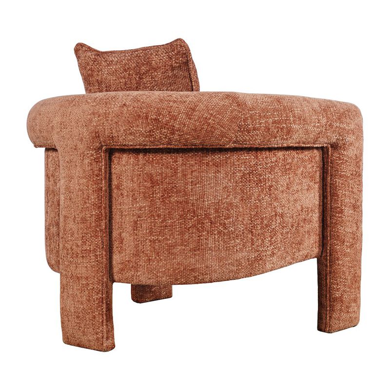 Jofran Adley Modern Upholstered Vintage Accent Armchair with Pillow