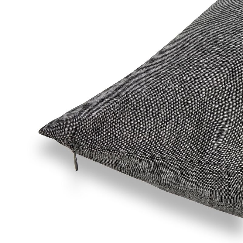 Solino Home Decorative Linen Pillow Cover 20 x 20 Inch - 100% European Flax Throw Pillow Case with Invisible Zipper | Montauk