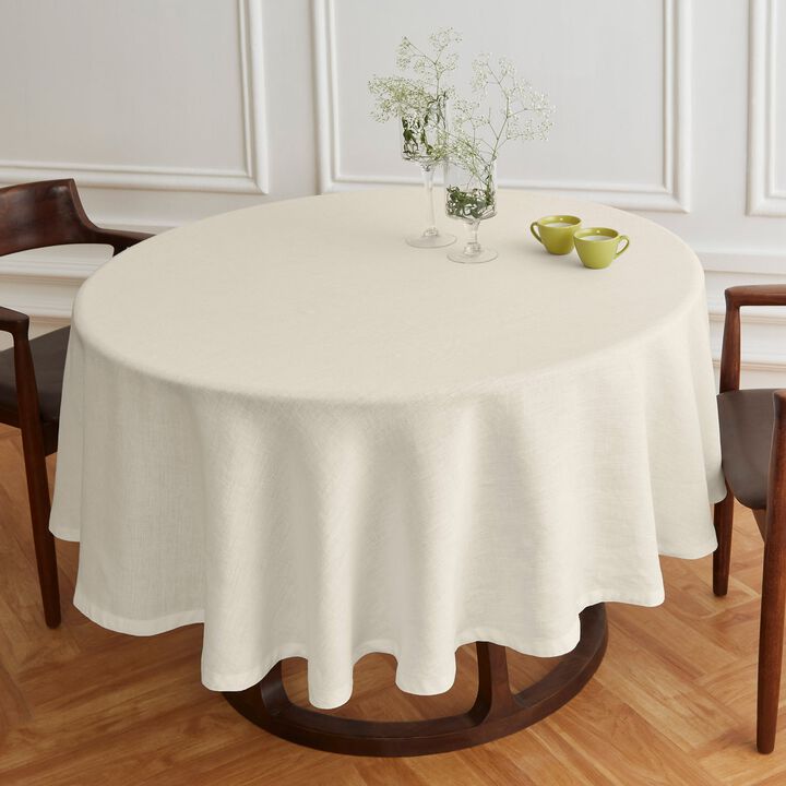 Solino Home 100% Pure Linen Round Tablecloth | Sonoma