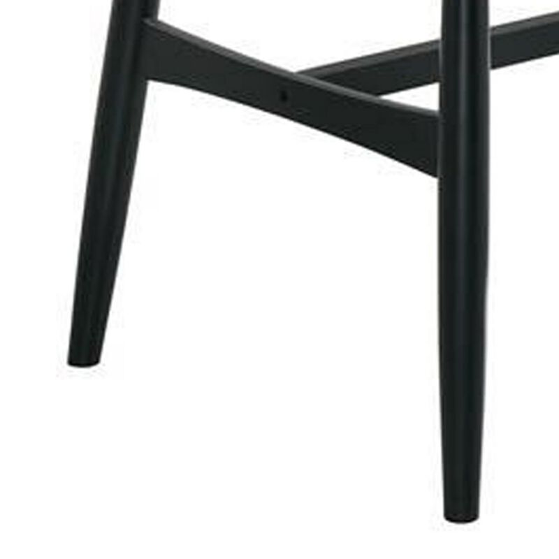 Riera 72 Inch Two Tone Dining Table, Brown Plank Top, Black Trestle Base  - Benzara