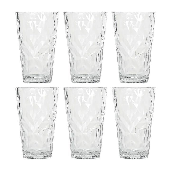 Polycarbonate Drinkware dia.3.5" h:5.5" 14 oz. Round Blue Polycarbonate High-Ball (Set of 6)
