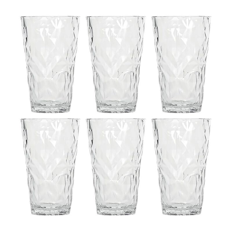 Polycarbonate Drinkware dia.3.5" h:5.5" 14 oz. Round Blue Polycarbonate High-Ball (Set of 6)