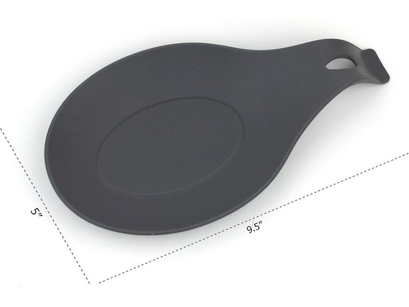 W. INNOVATIONS Modern Silicone Spoon Rests (Set of 3) | Kitchen Utensil Holders for Stove Top