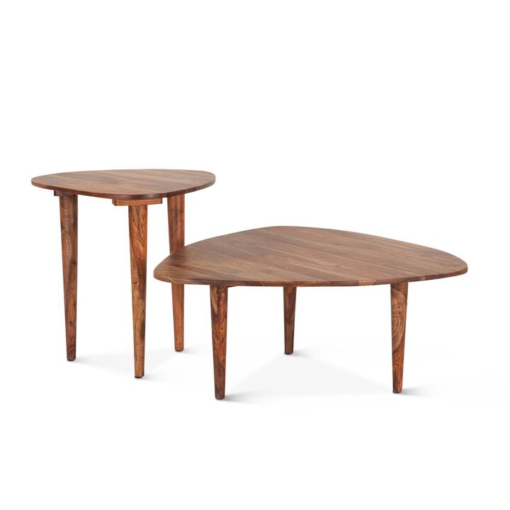 World Interiors Arrey 23 Side Table in Indian Rosewood with Natural Finish
