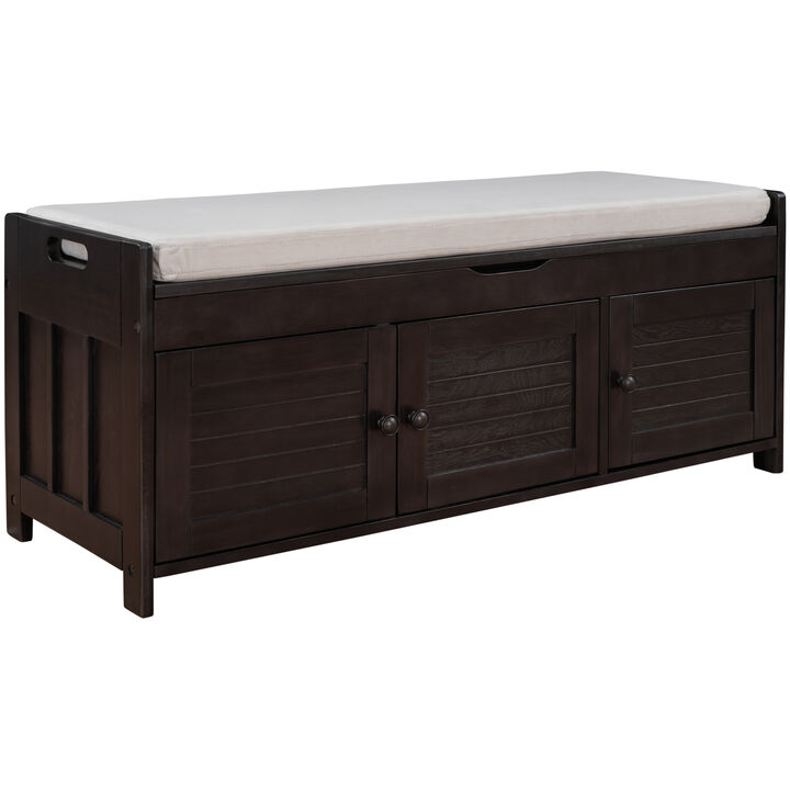 43.5 in. Bedroom Bench with 3 Doors