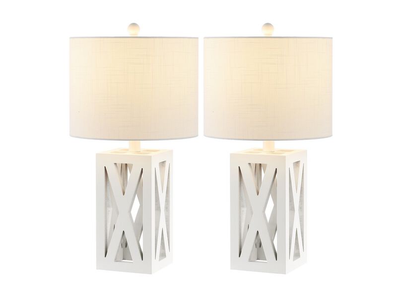 Stewart Farmhouse Wood LED Table Lamp