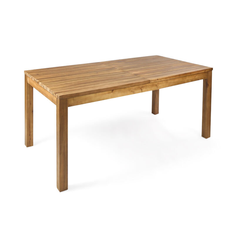 Merax Outdoor Acacia Wood Extendable Dining Table