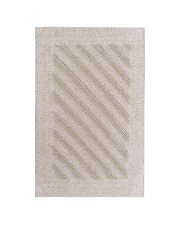Knightsbridge Shooting Star 220 GSF Reversible Bath Rug 21 x 34 - Ivory