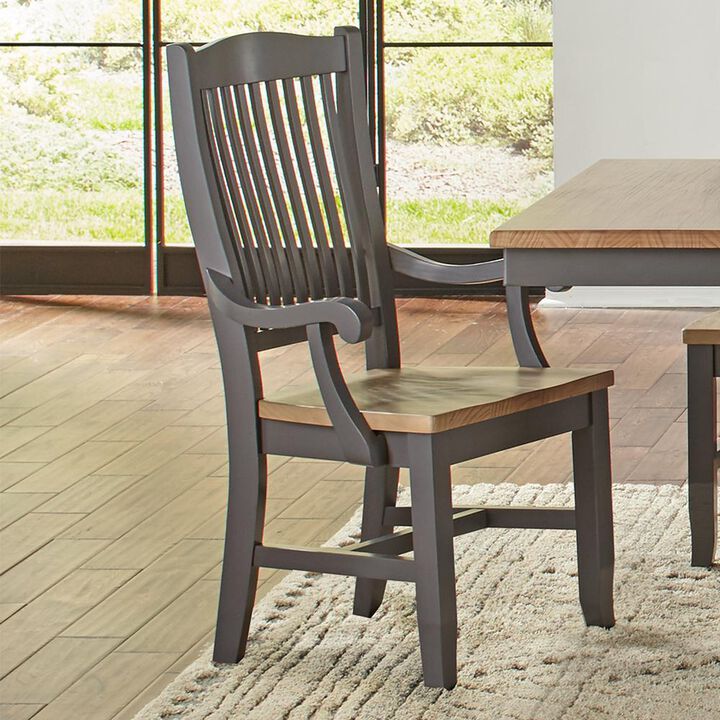 Arm Chair with Wood Seating (Set of 2), Belen Kox