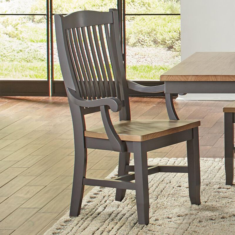 Arm Chair with Wood Seating (Set of 2), Belen Kox