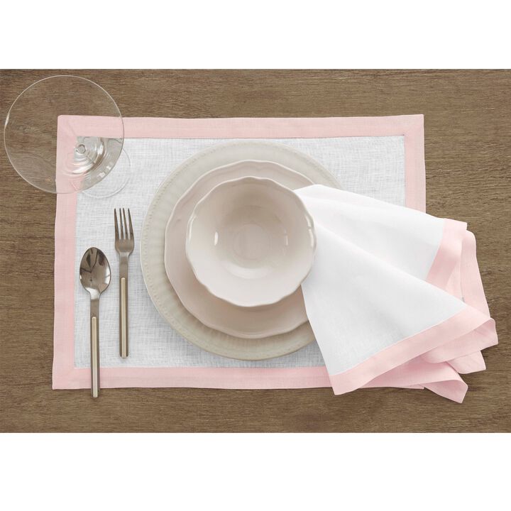 Solino Home 100% Pure Linen Cloth Napkins 20 x 20 Inch Set of 4 | Classic Dinner Napkins