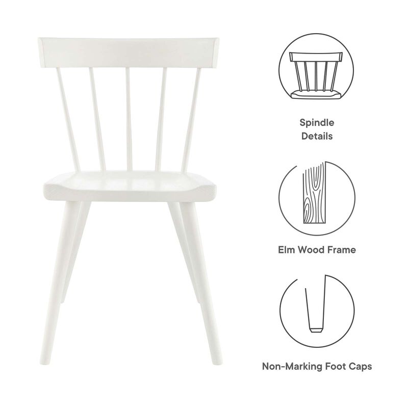 Sutter Wood Dining Side Chair-Benzara
