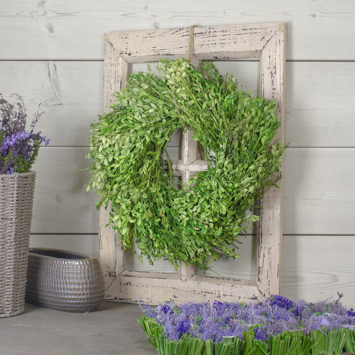 Green Foliage Artificial Spring Wreath  15-Inch