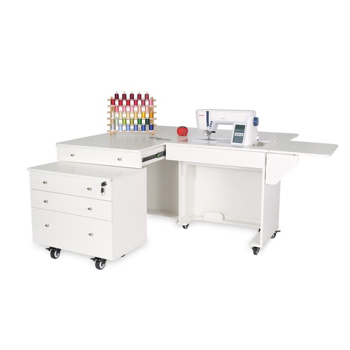 Arrow Kangaroo & Joey Sewing Cabinet Ash White