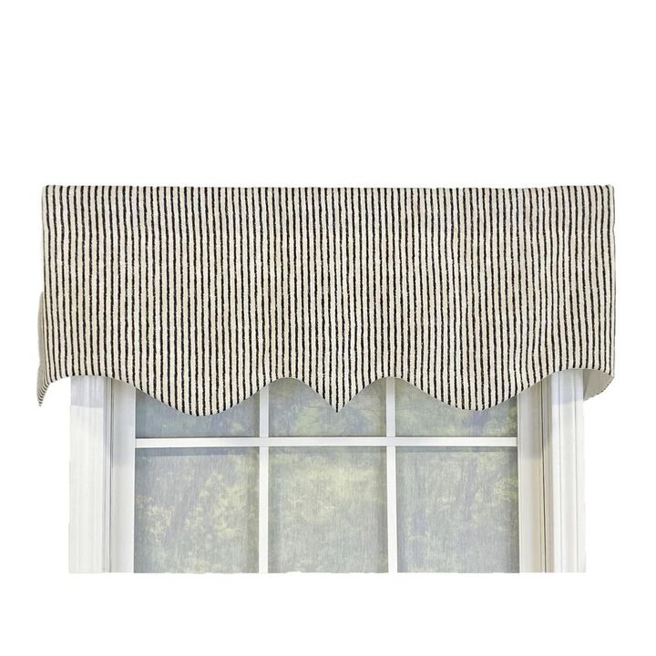 RLF Home Duval Regal Valance Ocean Blue. 3" Rod  Pocket 50"W x 17"L