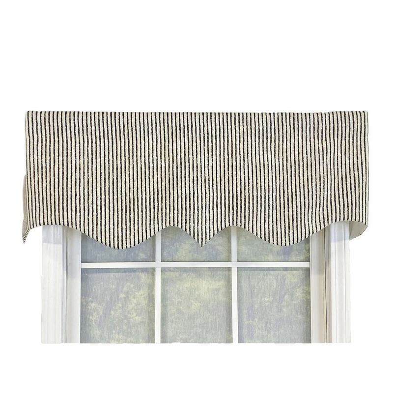 RLF Home Duval Regal Valance Ocean Blue. 3" Rod  Pocket 50"W x 17"L