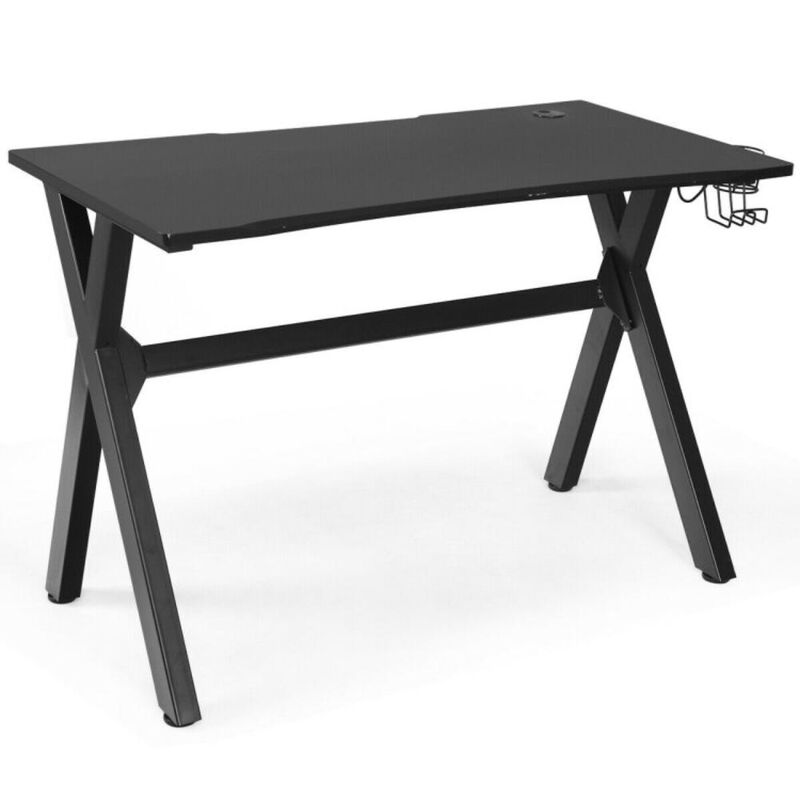 Hivvago Ergonomic Gaming Desk with Mousepad and Cup Headphone Holder