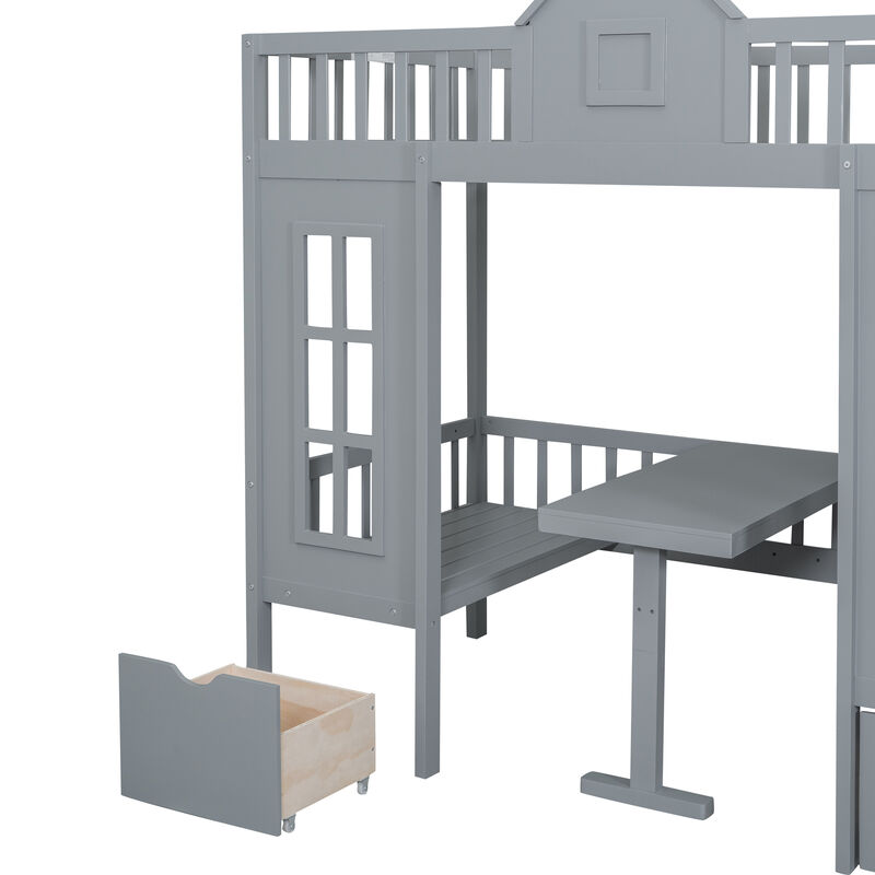 Merax Bunk Bed with Table