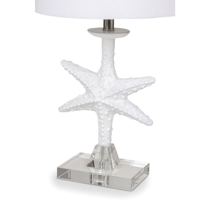 Lux Lighting Patrick 28 White Starfish / Crystal Base, (Set of 2)