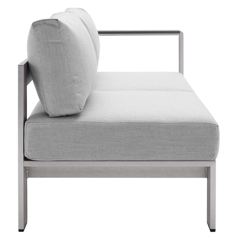 Modway - Shore Sunbrella® Fabric Aluminum Outdoor Patio Right-Arm Loveseat