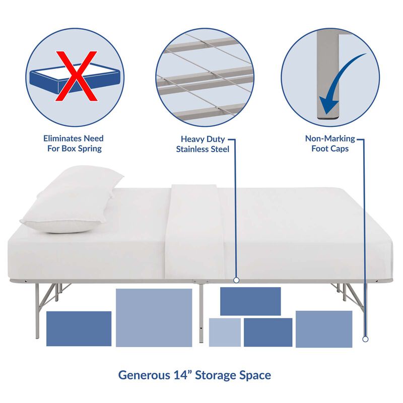 Modway - Horizon Queen Stainless Steel Bed Frame