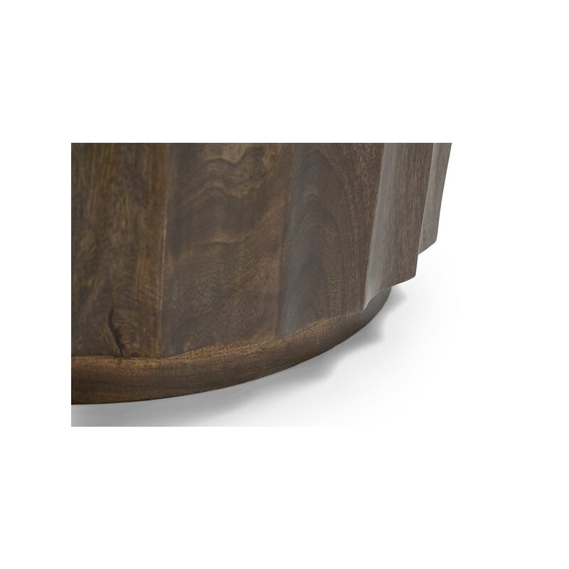 Taran Designs Lennox Round Solid Wood End Table