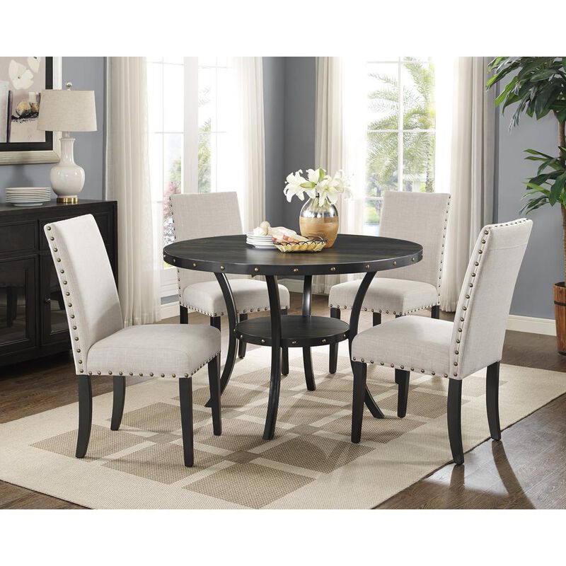 New Classic Furniture Crispin Natural Beige Solid Wood Dining Chair (Set of 4)