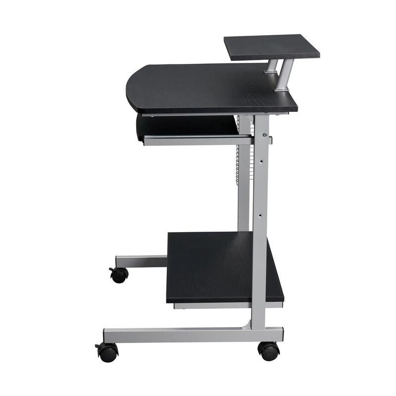 Techni Mobili Compact Computer Cart With Storage . Color: Espresso