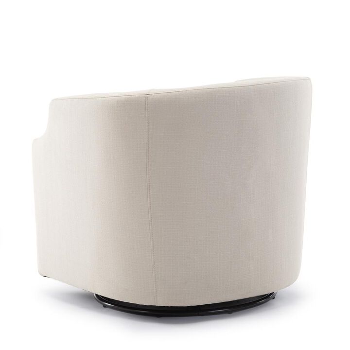 Comfort Pointe Infinity Linen Swivel Glider Barrel Chair