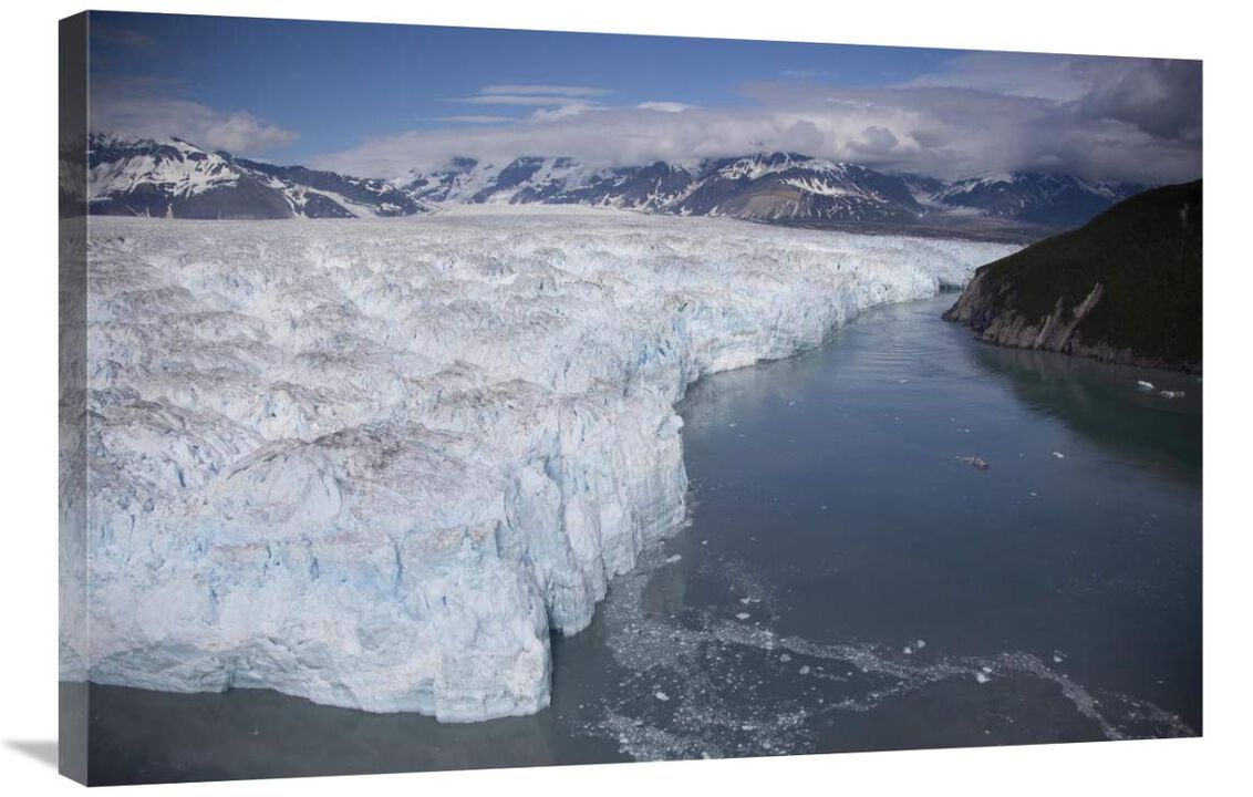 Hubbard Glacier encroaching on Gilbert Point, Wrangell-St. Elias National Park, Alaska-Canvas Art-36x24