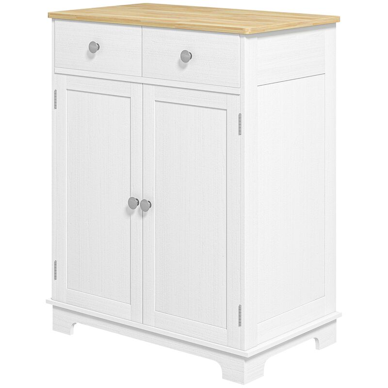 Sideboard Buffet Cabinet: Solid Wood Top, 2 Drawers