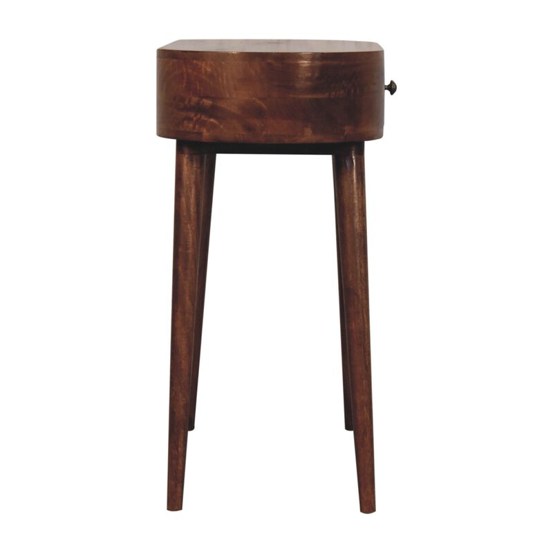 Artisan Furniture Solid Wood California Walnut Rounded Small Console Table