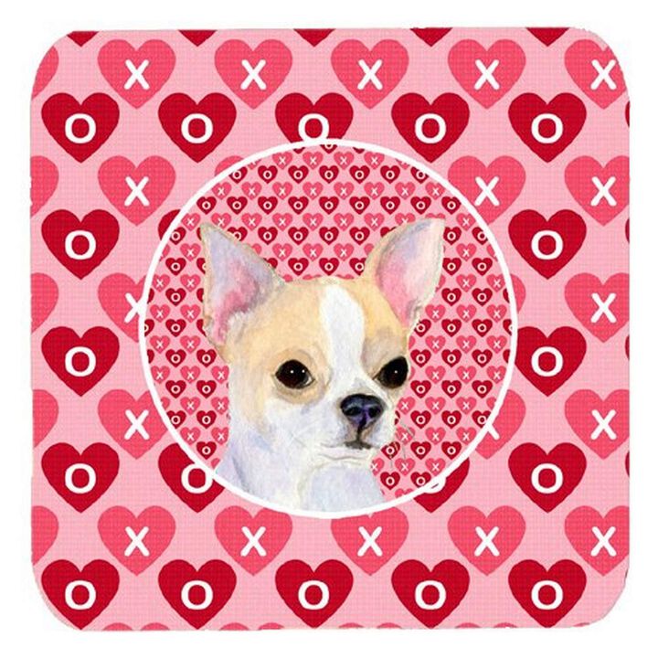 Caroline's Treasures SS4474FC Chihuahua Foam Coasters (Set of 4), 3.5 H x 3.5 W, Multicolor