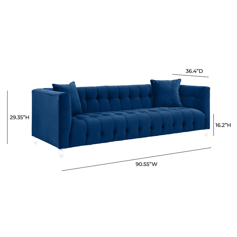 Bea Hot Pink Velvet Sofa