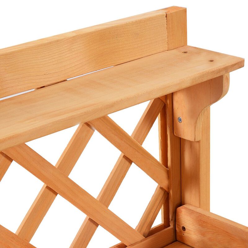 QuikFurn Outdoor Home Garden Wooden Potting Bench with Storage Drawer