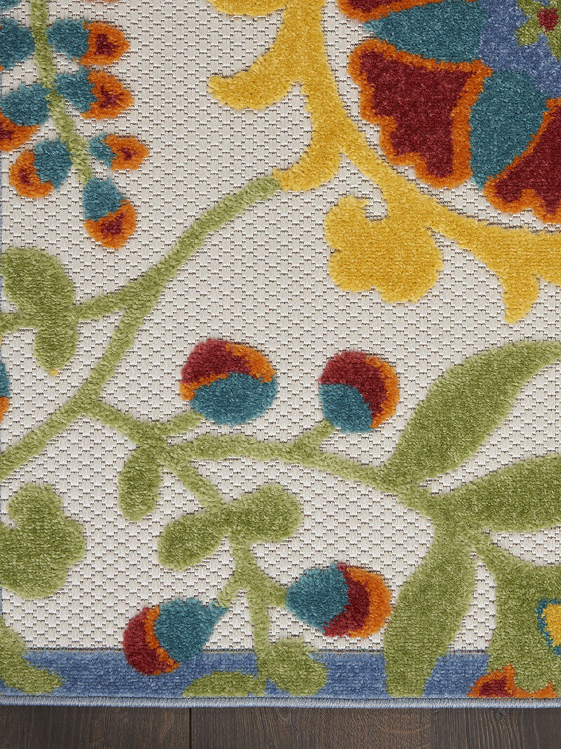 Aloha ALH17 Ivory/Multicolor 3'6" x 5'6" Rug