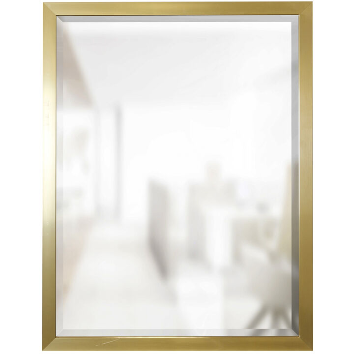 Gold Beveled Framed Mirror
