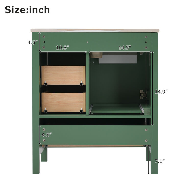 Merax Bathroom Storage Cabinet Vanity with Sink