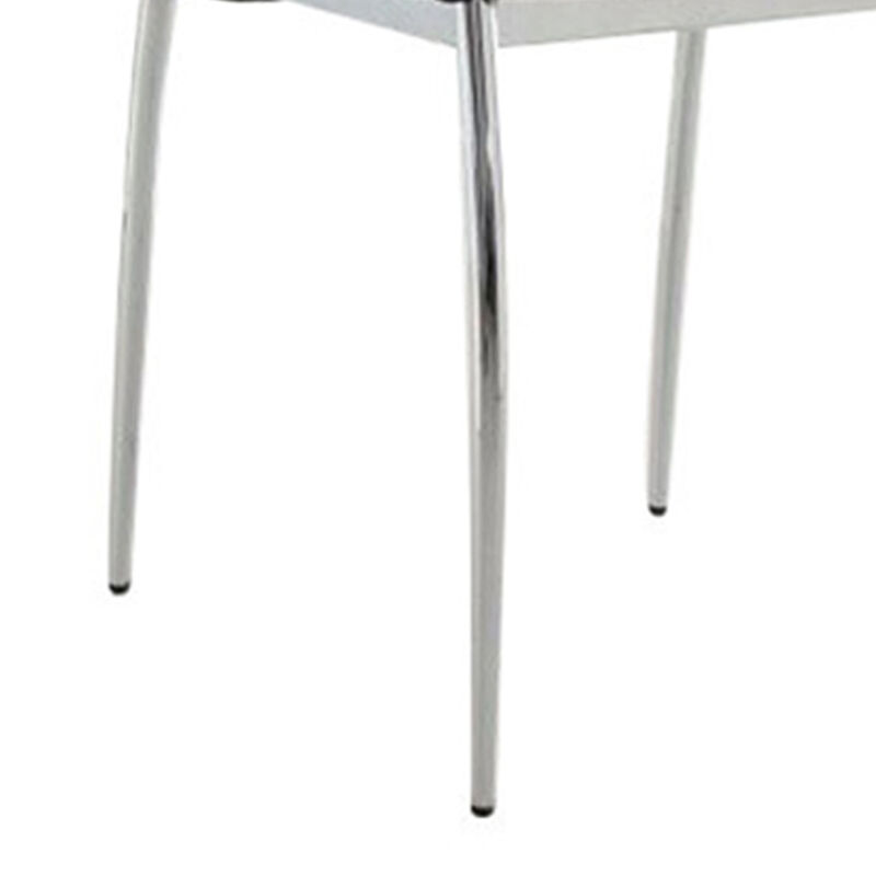 Kalawao Contemporary Side Chair, Black Finish, Set of 2-Benzara