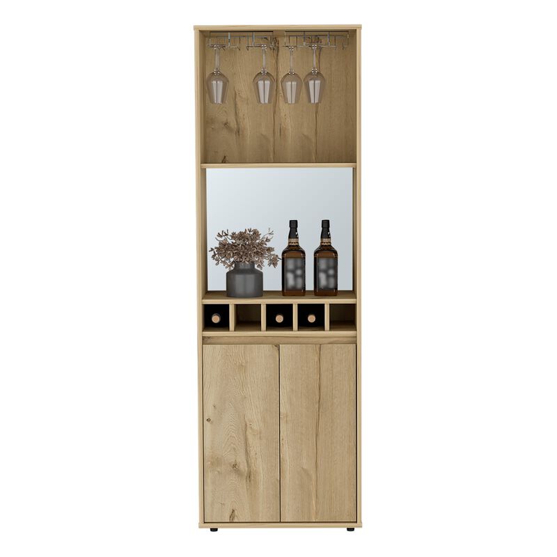 Bar Cabinet Tucson, Living Room, Light Oak