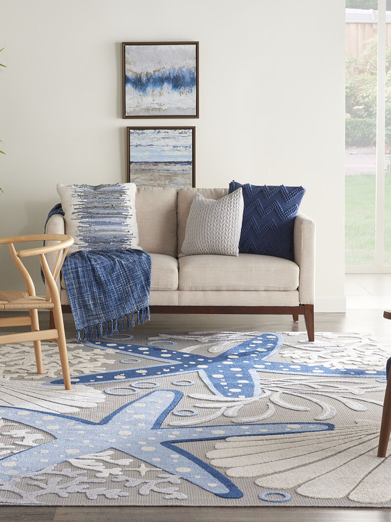 Aloha ALH24 Blue/Gray 9' x 12' Rug